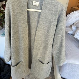 Aritzia Wilfred grey long cardigan/jacket! Perfect light coat/sweater